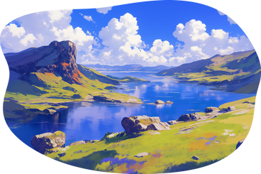高原と川の風景の背景 PNG、SVG