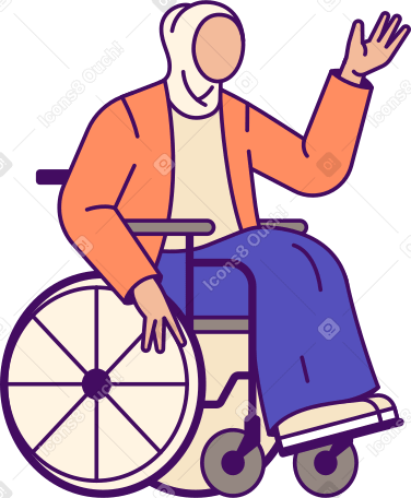 Mulher em cadeira de rodas PNG, SVG