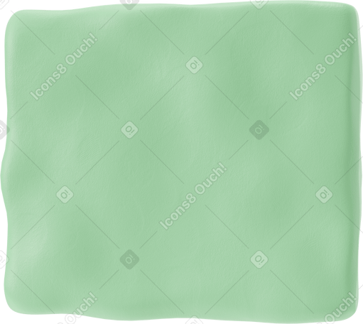 3D 3D square torso in green cloth PNG, SVG
