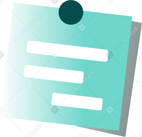 feuille de notes avec un bouton PNG, SVG