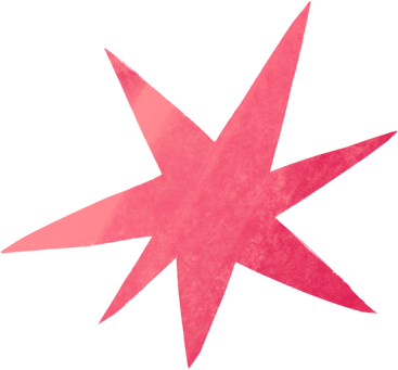 decorative pink star PNG, SVG