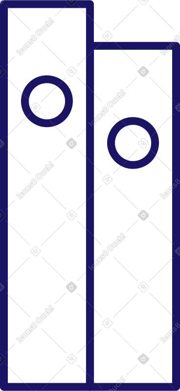 Two white office folders PNG, SVG