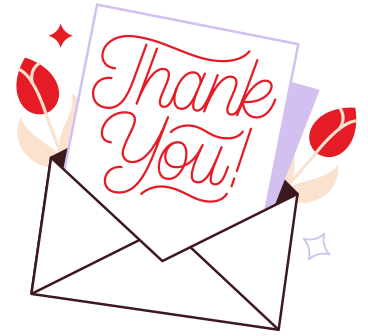 Lettering Thank you in letter with flowers text PNG, SVG
