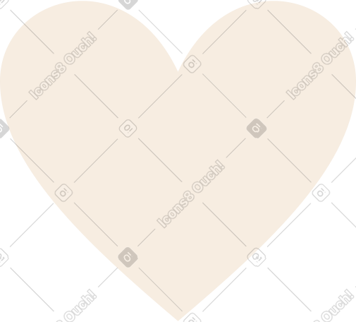 beige heart PNG, SVG