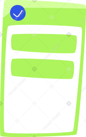 column with completed cards Illustration in PNG, SVG