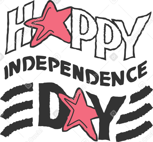 happy independence day inscription PNG, SVG