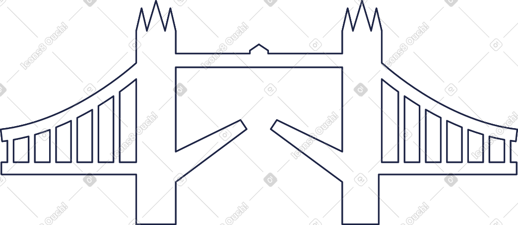 london bridge line PNG, SVG