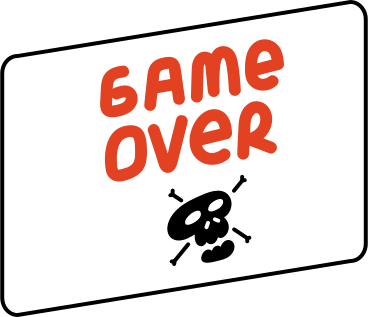 game over button PNG, SVG