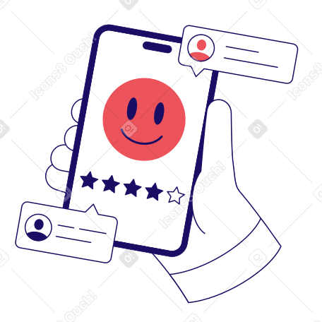 Positive rating and customer feedback PNG, SVG