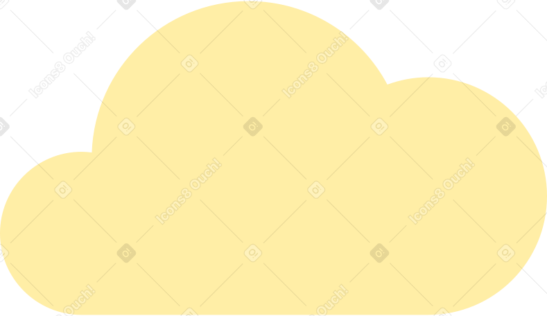 Illustrazione animata yellow cloud in GIF, Lottie (JSON), AE