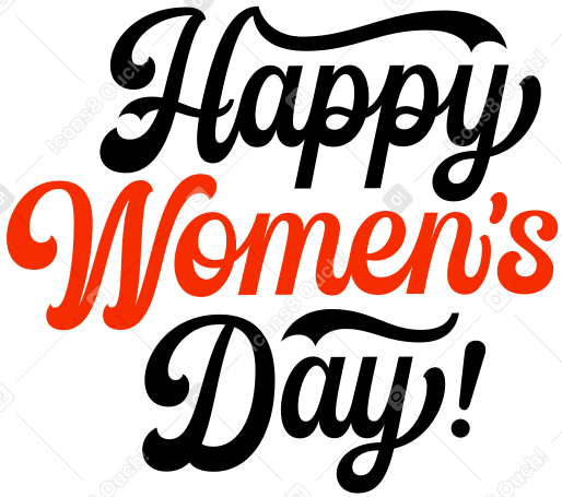 刻字妇女节快乐！ PNG, SVG