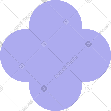 Purple quatrefoil PNG, SVG