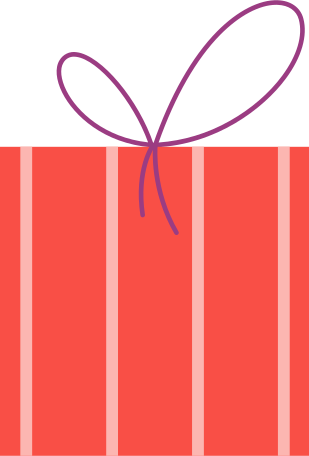 striped gift Illustration in PNG, SVG