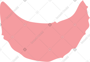 Pink crescent PNG, SVG