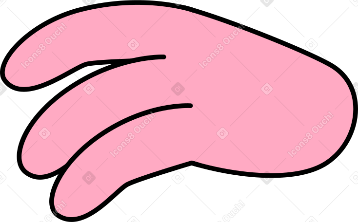 hand with one finger streched PNG, SVG