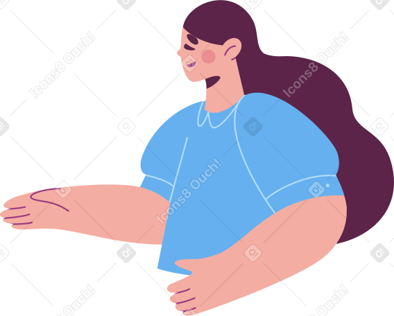 woman from office Illustration in PNG, SVG