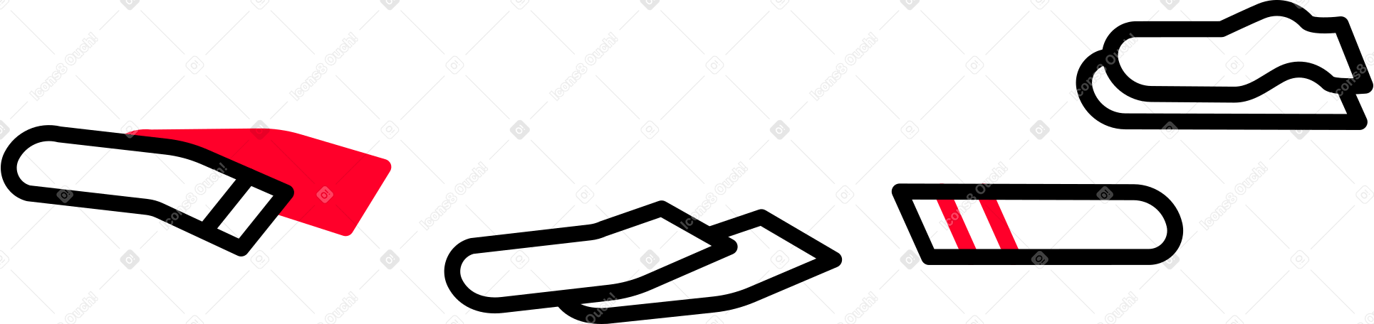 different socks Illustration in PNG, SVG