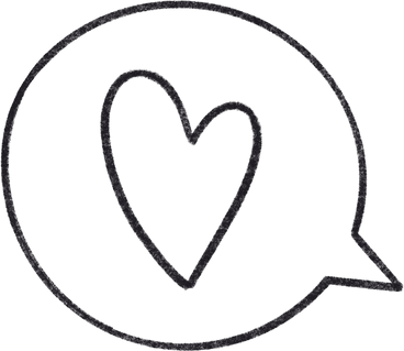 Bubble with a heart в PNG, SVG