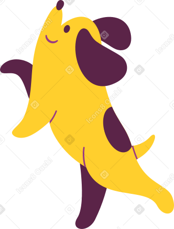 dog dancing on hind legs PNG, SVG