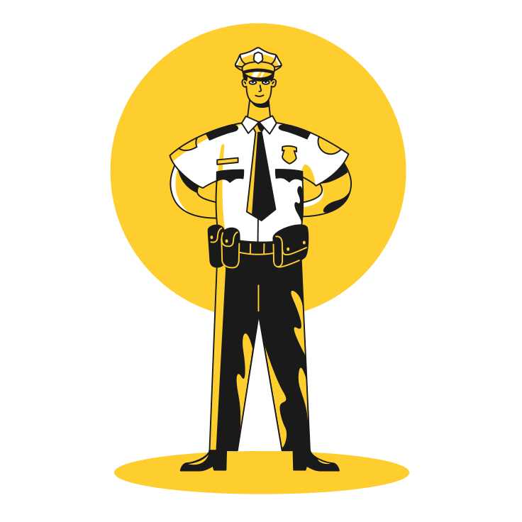 Ilustrações e imagens de Policial em PNG e SVG