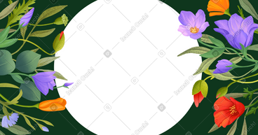 不同的花和复制空间 PNG, SVG