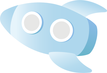 light blue rocket PNG, SVG