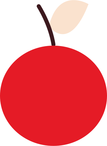 pomme avec des feuilles PNG, SVG