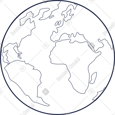 Earth planet globe map PNG, SVG