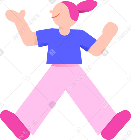 женщина прыгает в PNG, SVG