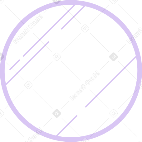 round wall mirror Illustration in PNG, SVG