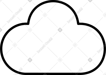 Cloud line PNG, SVG