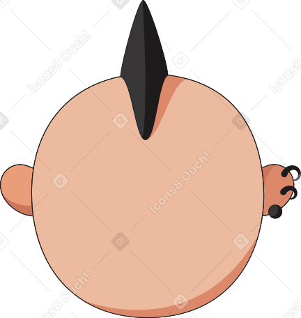 face with mohawk PNG, SVG