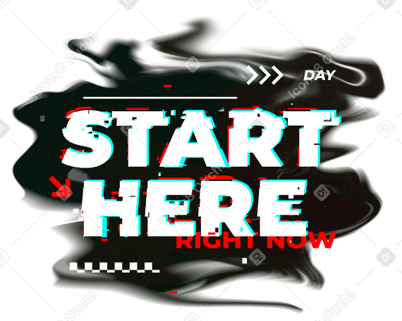 start here typography PNG, SVG