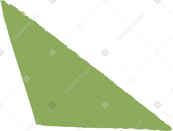 dark green scalene triangle Illustration in PNG, SVG