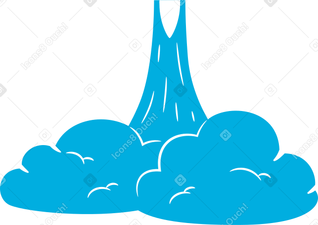 smoke from the rocket Illustration in PNG, SVG