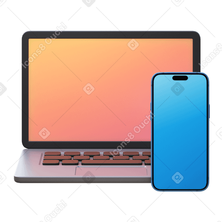 3D multiple devices PNG, SVG