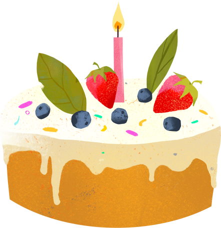 birthday cake Illustration in PNG, SVG