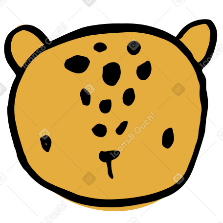 cheetah's head PNG, SVG