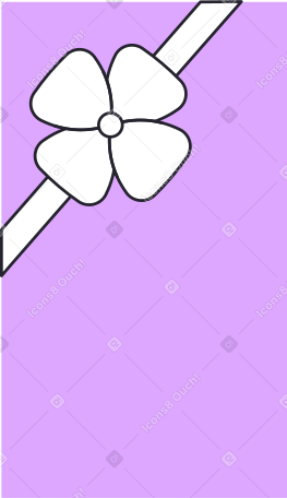 huge light purple gift with lwhite bow Illustration in PNG, SVG