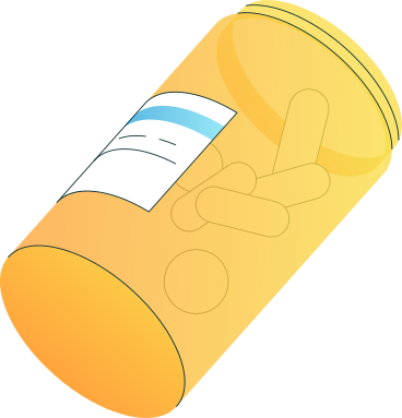 orange pill bottle PNG, SVG