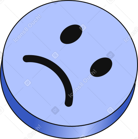sad face icon Illustration in PNG, SVG