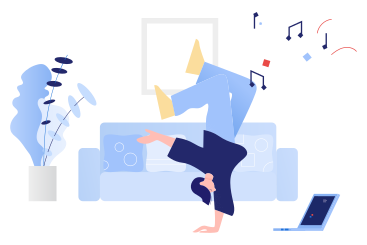 Dancing in front of the laptop PNG, SVG