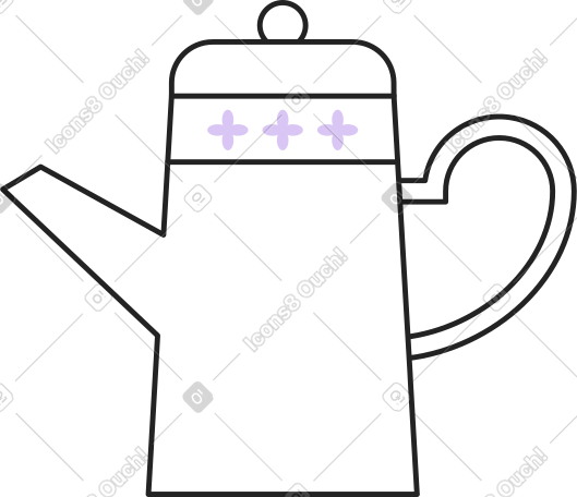 带柄茶壶 PNG, SVG