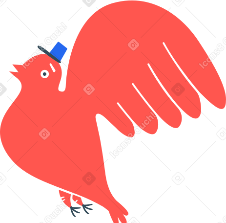 bird postman Illustration in PNG, SVG