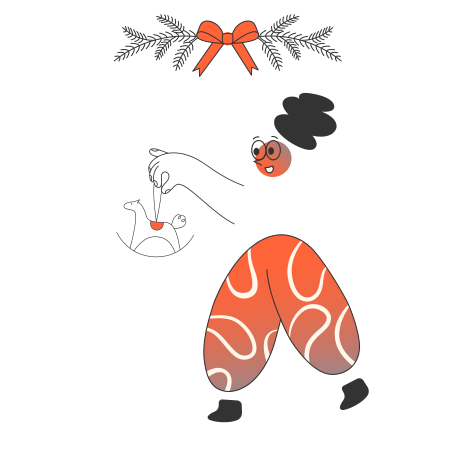 Christmas decoration Illustration in PNG, SVG