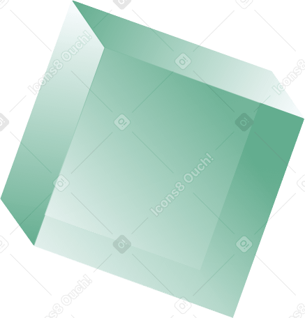 Gros cube en projection PNG, SVG