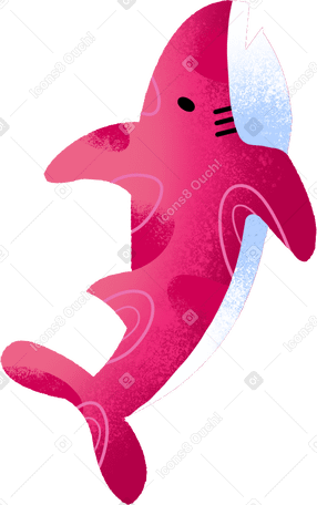 pink shark toy Illustration in PNG, SVG