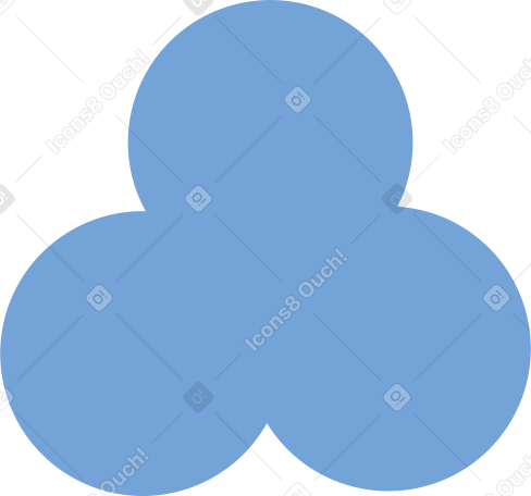 blue trefoil PNG, SVG