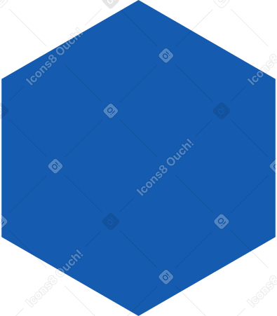 blue hexagon Illustration in PNG, SVG