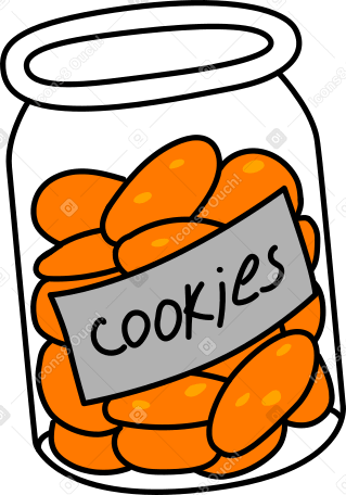 jar with cookies Illustration in PNG, SVG